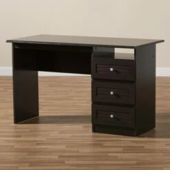 Carine Modern and Contemporary Finished Desk Dark Brown - Baxton Studio -Outlet Desks Store unnamed file 11169