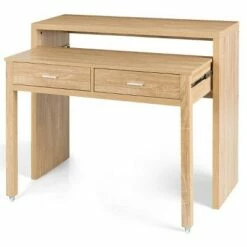 Costway Computer Desk Extendable PC Laptop Writing Study Console Table
