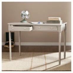 2 Drawer Writing Desk- Aiden Lane Espresso Brown