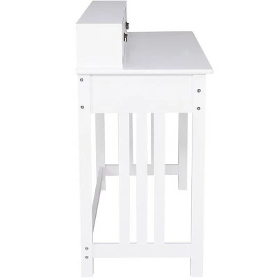 Costway Writing Desk Mission White Home Office Computer Desk 4 Drawer White 10 Costway Writing Desk Mission White Home Office Computer Desk 4 Drawer White - Image 8