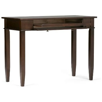 42" Sterling Solid Wood Home Office Desk - Wyndenhall Rustic Natural Aged Brown 4 42" Sterling Solid Wood Home Office Desk - Wyndenhall Rustic Natural Aged Brown - Image 2