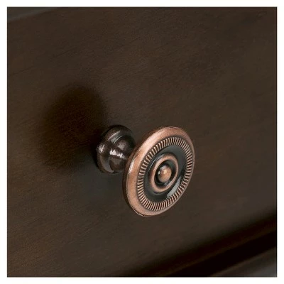 42" Sterling Solid Wood Home Office Desk - Wyndenhall Rustic Natural Aged Brown 5 42" Sterling Solid Wood Home Office Desk - Wyndenhall Rustic Natural Aged Brown - Image 3