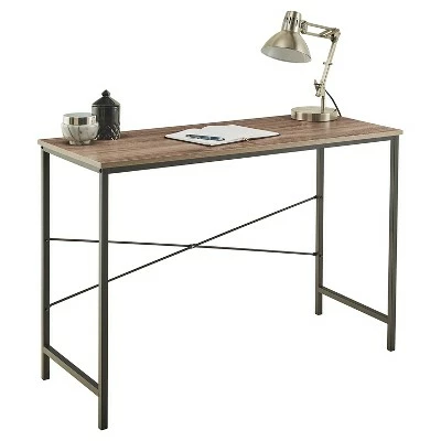 Desk Mixed Material Gray - ClosetMaid 3 Desk Mixed Material Gray - ClosetMaid