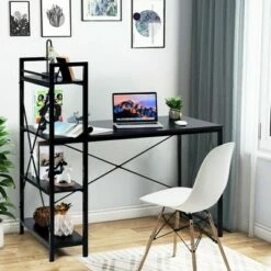 Costway 47.5" Computer Desk Writing Desk Study Table Workstation With 4-Tier Shelves -Outlet Desks Store unnamed file 11268