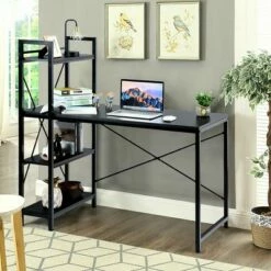 Costway 47.5" Computer Desk Writing Desk Study Table Workstation With 4-Tier Shelves -Outlet Desks Store unnamed file 11269