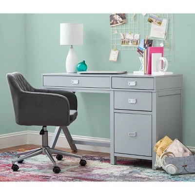 Peggy Side Storage Desk - Linon White 8 Peggy Side Storage Desk - Linon White - Image 6