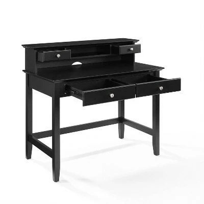 Campbell Desk and Hutch Set - Crosley Black 8 Campbell Desk and Hutch Set - Crosley Black - Image 6