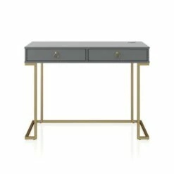 Camila Writing Desk - CosmoLiving by Cosmopolitan Gray -Outlet Desks Store unnamed file 11414