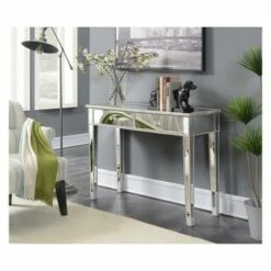 Gold Coast Mirrored Desk Weathered White/Mirror - Breighton Home -Outlet Desks Store unnamed file 11420