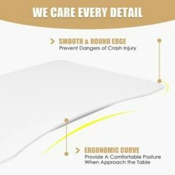 Costway Height Adjustable Computer Desk Sit to Stand Rolling Notebook Table Portable -Outlet Desks Store unnamed file 1147