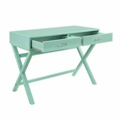 Penney 2 Drawer Desk - Linon Turquoise