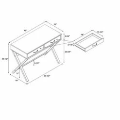 Penney 2 Drawer Desk - Linon Turquoise -Outlet Desks Store unnamed file 11486