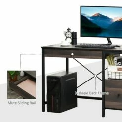 HOMCOM Home Office Writing Desk with File Storage Drawer for Letter Size PC Study Table Computer Workstation Walnut Brown 13 HOMCOM Home Office Writing Desk with File Storage Drawer for Letter Size PC Study Table Computer Workstation Walnut Brown -Outlet Desks Store unnamed file 11495