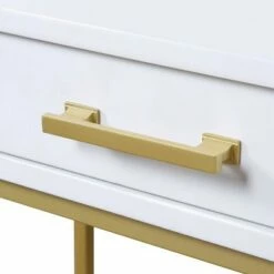 Modern Life Desk with Gold Metal Legs White Finish - OSP Home Furnishings -Outlet Desks Store unnamed file 11501