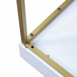 Modern Life Desk with Gold Metal Legs White Finish - OSP Home Furnishings -Outlet Desks Store unnamed file 11502