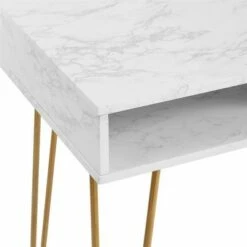 Athena Computer Desk with Storage - Novogratz Marble Black -Outlet Desks Store unnamed file 1155