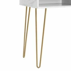 Athena Computer Desk with Storage - Novogratz Marble Black -Outlet Desks Store unnamed file 1156