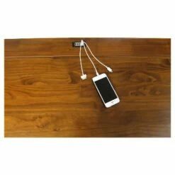 Folding Computer Desk with 4 Port USB Charging Station Walnut - Flora Home -Outlet Desks Store unnamed file 11579