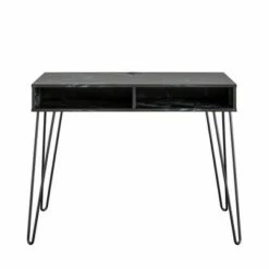 Athena Computer Desk with Storage - Novogratz Marble Black -Outlet Desks Store unnamed file 1158