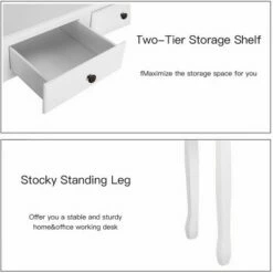 Costway Writing Desk Mission White Home Office Computer Desk 4 Drawer White 15 Costway Writing Desk Mission White Home Office Computer Desk 4 Drawer White -Outlet Desks Store unnamed file 11585
