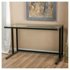 Eghan Glass Computer Desk Black - Christopher Knight Home -Outlet Desks Store unnamed file 11604