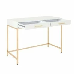 Alios Desk White/Gold - OSP Home Furnishings
