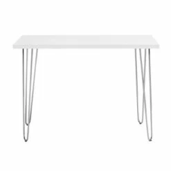 Gibby Modern Glam Hairpin Leg Writing Desk Faux White Marble - Saracina Home -Outlet Desks Store unnamed file 11631