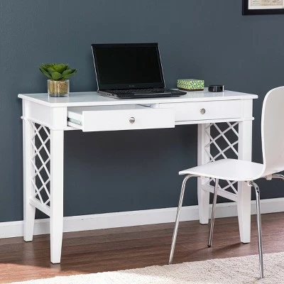 Mafsney Writing Desk White - Aiden Lane 6 Mafsney Writing Desk White - Aiden Lane - Image 4