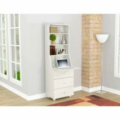 Computer Credenza Workenter Washed Oak - Inval