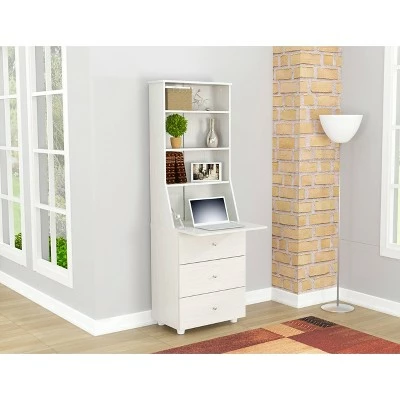 Computer Credenza Workenter Washed Oak - Inval 3 Computer Credenza Workenter Washed Oak - Inval