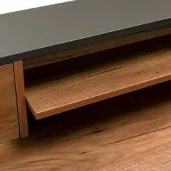 39" Rectangular 1 Drawer Writing Desk with Hutch Dark Wood Grain - Office Essentials -Outlet Desks Store unnamed file 11737