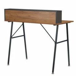 39" Rectangular 1 Drawer Writing Desk with Hutch Dark Wood Grain - Office Essentials -Outlet Desks Store unnamed file 11738