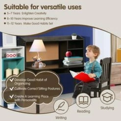 Costway Kids Desk & Chair Set Study Writing Desk w/ Hutch & Bookshelves 17 Costway Kids Desk & Chair Set Study Writing Desk w/ Hutch & Bookshelves -Outlet Desks Store unnamed file 11746