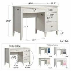 Little Seeds Monarch Hill Poppy Kids White Desk -Outlet Desks Store unnamed file 1176