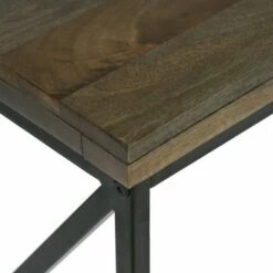 Screven Modern Industrial Handcrafted Mango Wood Desk Honey Brown/Black - Christopher Knight Home -Outlet Desks Store unnamed file 11802