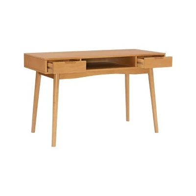 Perry Desk - Linon Light Brown 5 Perry Desk - Linon Light Brown - Image 3