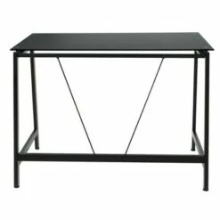 Contemporary Glass Writing Desk, Steel Frame - Onespace Black -Outlet Desks Store unnamed file 11934