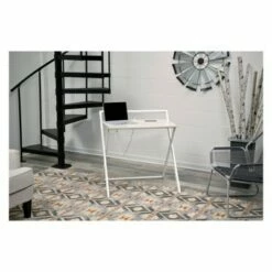 Basics No Assembly Folding Desk with Dual Usb Charger Whitewashed Oak/White - OneSpace 10 Basics No Assembly Folding Desk with Dual Usb Charger Whitewashed Oak/White - OneSpace -Outlet Desks Store unnamed file 11948
