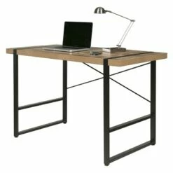 Bourbon Foundry Writing Desk Wood and Black Steel Oak - OneSpace 12 Bourbon Foundry Writing Desk Wood and Black Steel Oak - OneSpace -Outlet Desks Store unnamed file 11978
