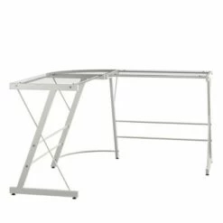 L Shaped Portland Glass Computer Desk - Room & Joy White -Outlet Desks Store unnamed file 1198