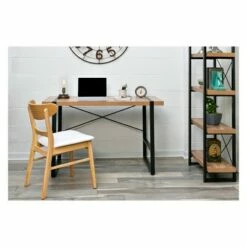Bourbon Foundry Writing Desk Wood and Black Steel Oak - OneSpace 16 Bourbon Foundry Writing Desk Wood and Black Steel Oak - OneSpace -Outlet Desks Store unnamed file 11982