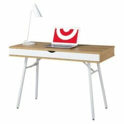 Modern Multi Storage Computer Desk with Storage Beige/White - Techni Mobili -Outlet Desks Store unnamed file 11989