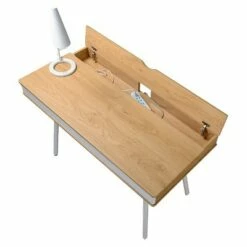 Modern Multi Storage Computer Desk with Storage Beige/White - Techni Mobili -Outlet Desks Store unnamed file 11991