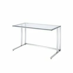 Tyrese Writing Desk - Acme Furniture Clear Glass/white -Outlet Desks Store unnamed file 11998