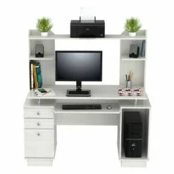 Computer Work Center with Hutch Washed Oak - Inval 11 Computer Work Center with Hutch Washed Oak - Inval -Outlet Desks Store unnamed file 1202