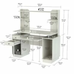 Computer Work Center with Hutch Washed Oak - Inval 12 Computer Work Center with Hutch Washed Oak - Inval -Outlet Desks Store unnamed file 1203