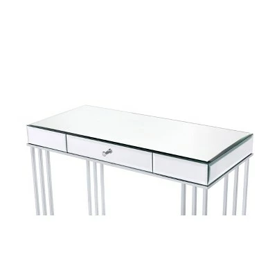 Critter Writing Desk - Acme Furniture Mirrored/chrome 6 Critter Writing Desk - Acme Furniture Mirrored/chrome - Image 4
