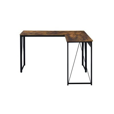 Zetri Writing Desk - Acme Furniture Rustic Oak/black 4 Zetri Writing Desk - Acme Furniture Rustic Oak/black - Image 2