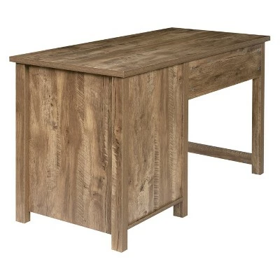 Norwood Range 3Drawer Writing Desk Wood And Black Metal Oak - OneSpace 4 Norwood Range 3Drawer Writing Desk Wood And Black Metal Oak - OneSpace - Image 2