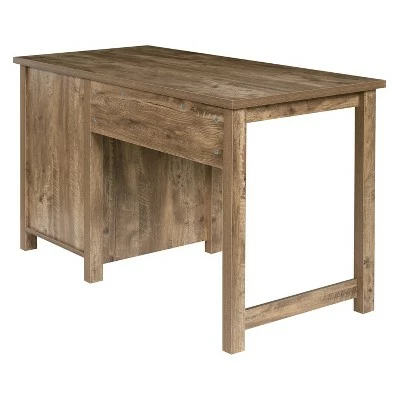 Norwood Range 3Drawer Writing Desk Wood And Black Metal Oak - OneSpace 6 Norwood Range 3Drawer Writing Desk Wood And Black Metal Oak - OneSpace - Image 4